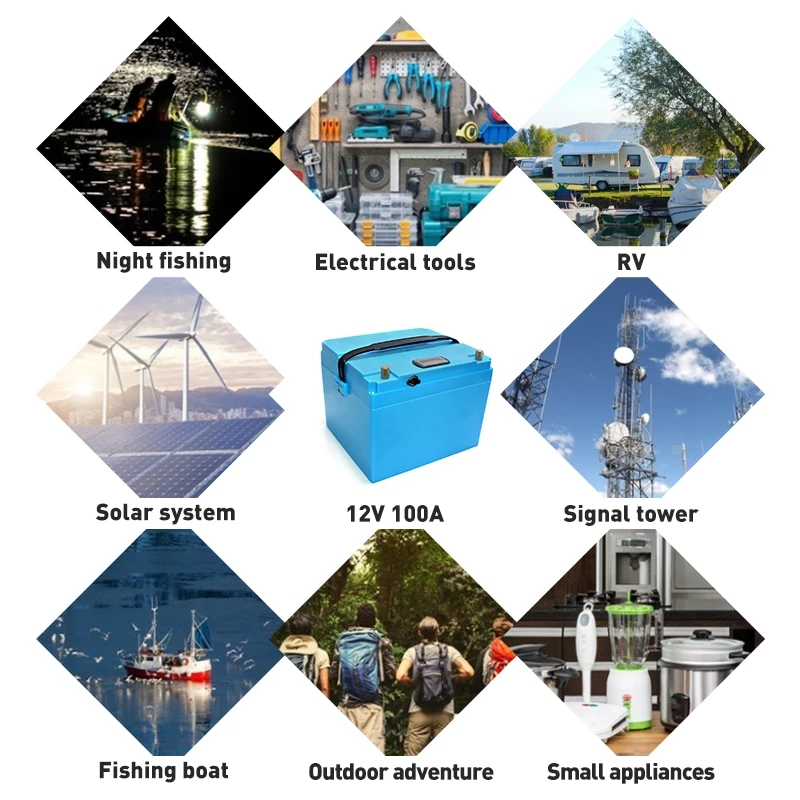 

lifepo4 12v 100Ah battery lithium ion battery 12100ah night fishing boat battery electric tool solar system battery pack