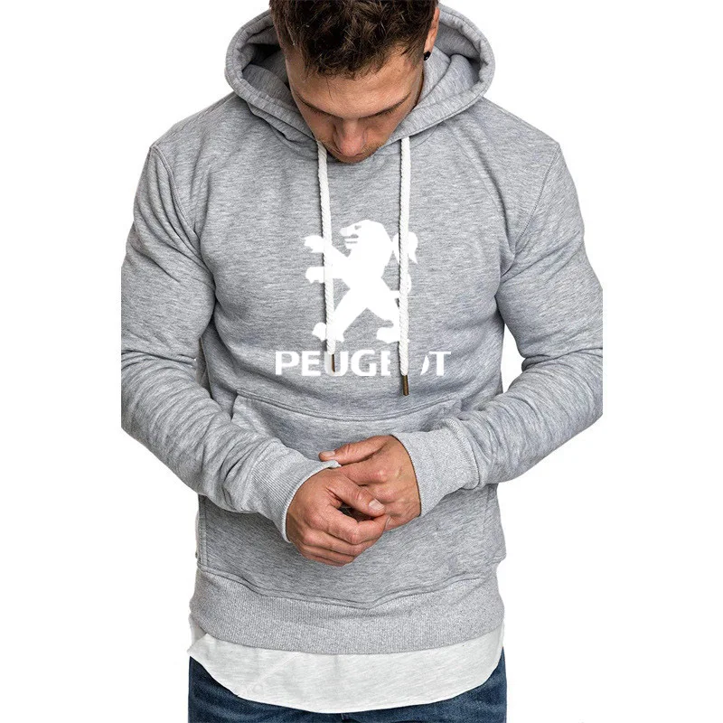 

Unisex 2020 New Spring Autumn Men's Hoodies Peugeot Car Logo Print hip hop Casual Men's hoodie Sweatshirt
