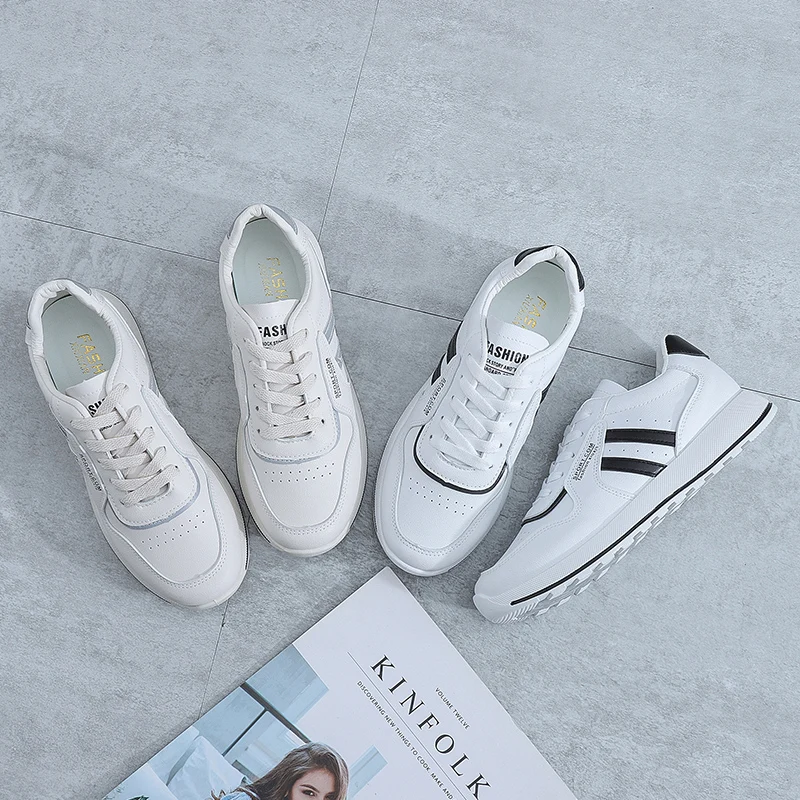 

Women White flat Shoes 2021 Casual Platform Sneakers Lady's Casual travel Walking Shoes Zapatos De Mujer
