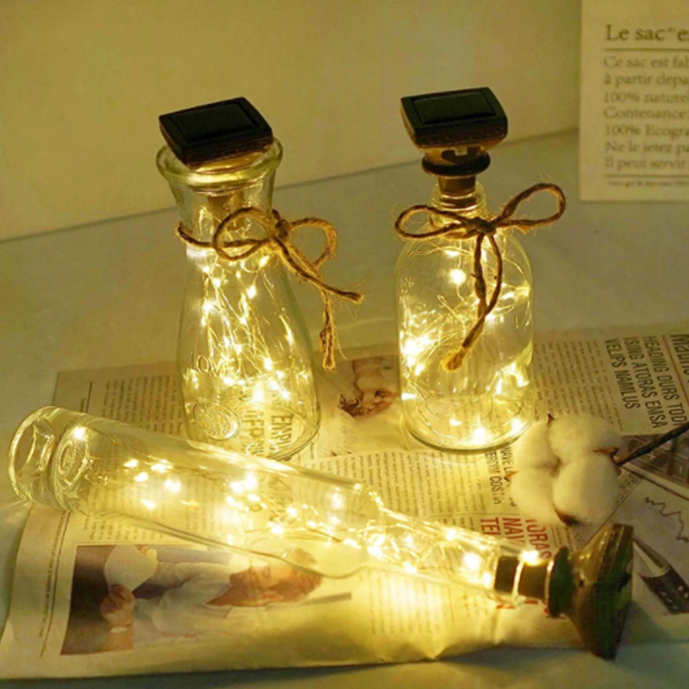 Солнечные 2 м светодиодный в форме пробки 20 ночник Сказочный свет Корк Solarbetrieben Licht