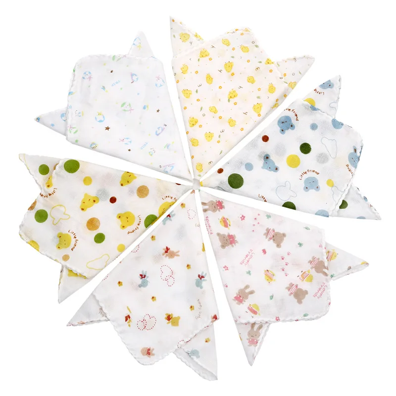 Детские полотенца хлопковый Детский носовой платок случайный цвет мягкое