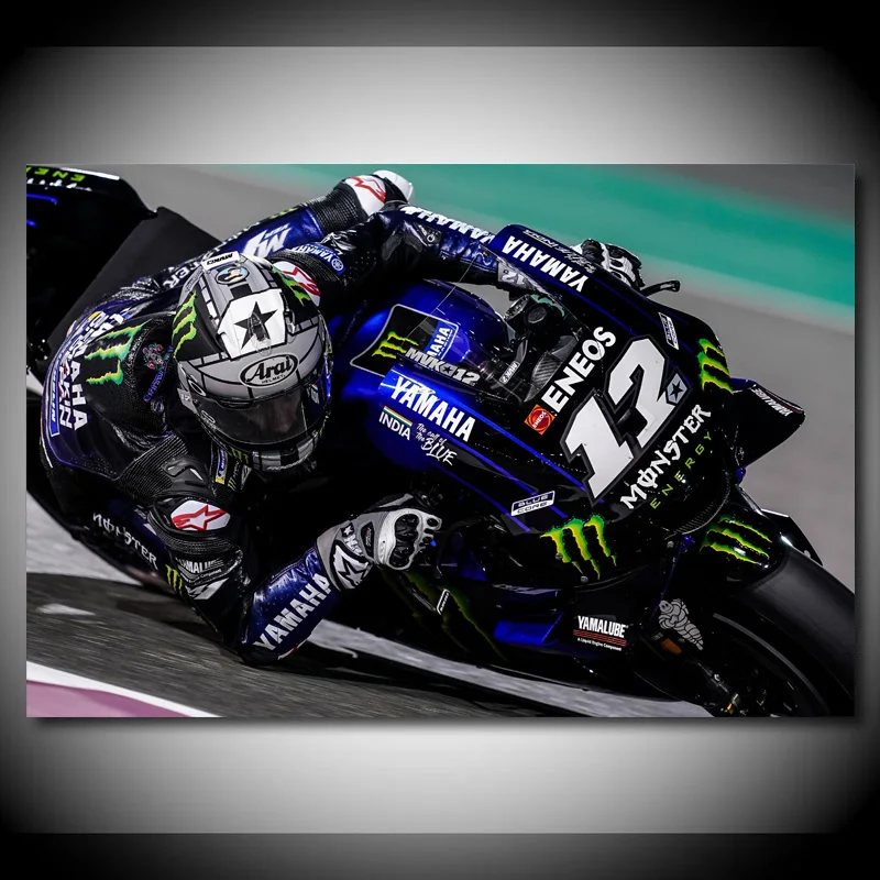 Картина на холсте Superbike Yamahas гоночный мотоцикл Настенная картина Современная