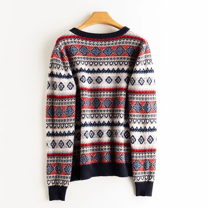 Высококачественный Женский 100% кашемировый кардиган свитер Осенний винтажный