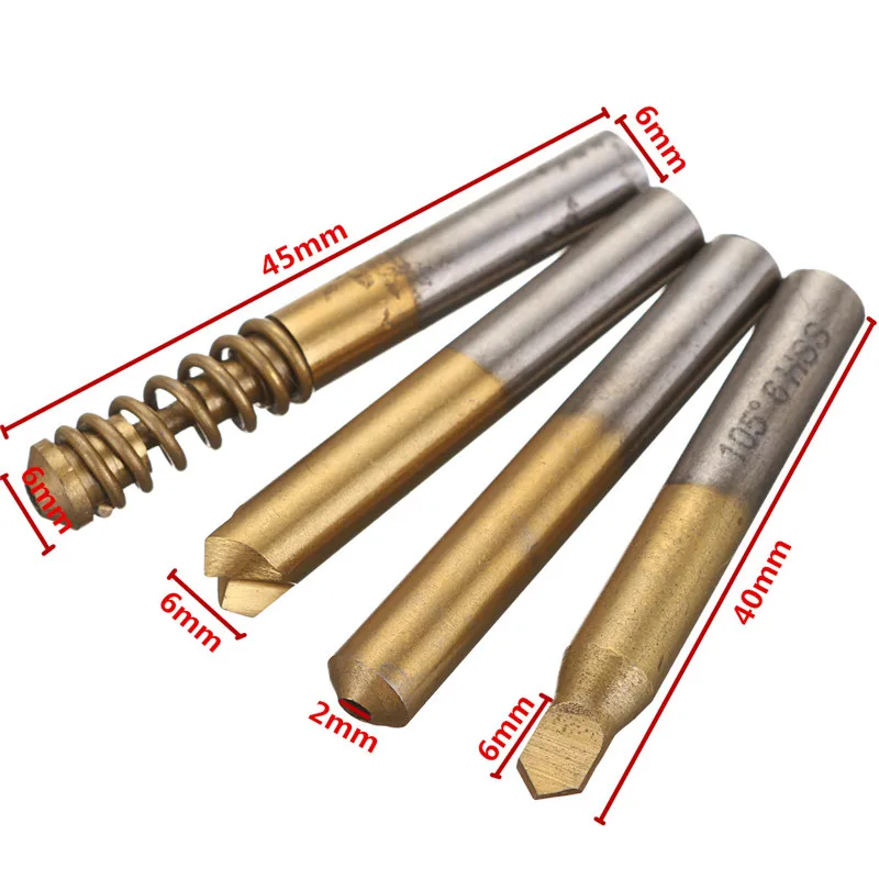 

4pcs/Set Vertical Key Cutting Machine End Milling Cutter Vertical Key Duplicating Machine Parts Cutter Guide Pin Locksmith Tool