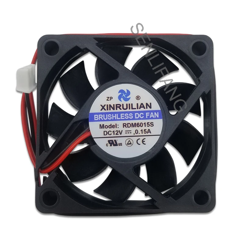 Для XINRUILIAN RDM6015S DC12V 0.15A 2pin 2 провода видео-телефон двери 6015 6 см 60 мм 60X60X15MM Вентилятор