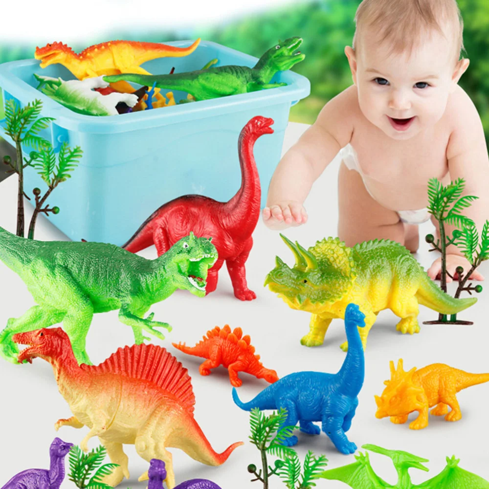 

65pcs Simulation Model Toys Children Cognitive Lovely Animals Toys