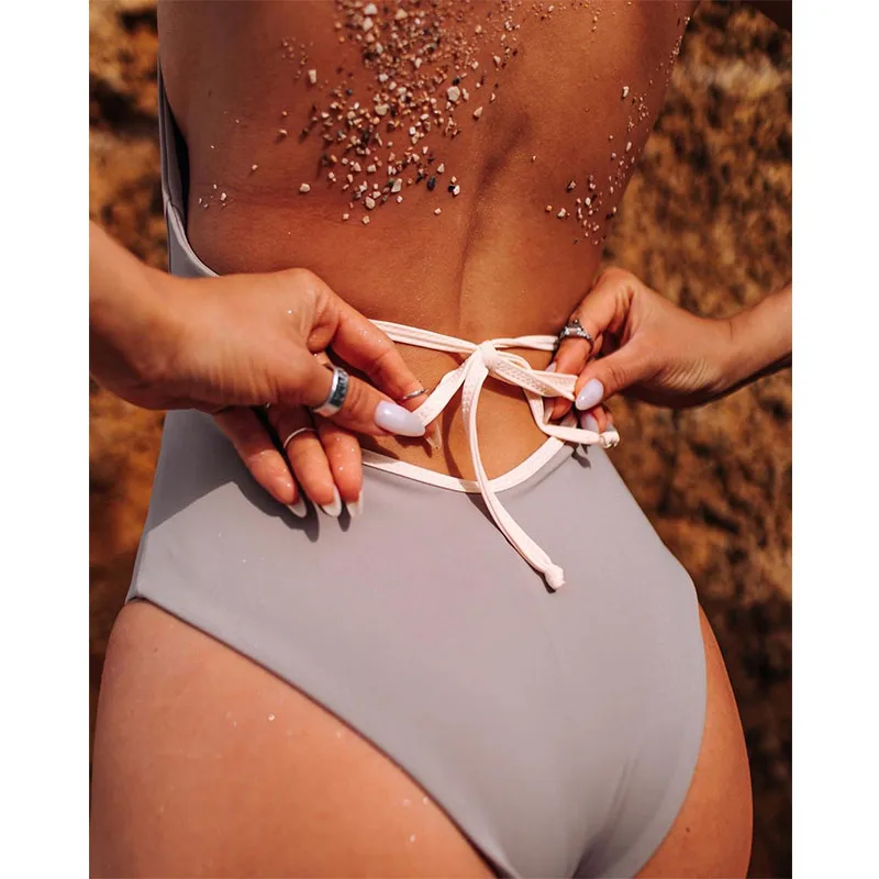 Новинка 2020 Цельный купальник сексуальный с вырезами женский боди купальный