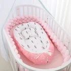 Хлопковое постельное белье для детской кроватки, портативная кроватка-бампер для новорожденных, моющаяся Съемная детская кроватка, Аксессуары для младенцев