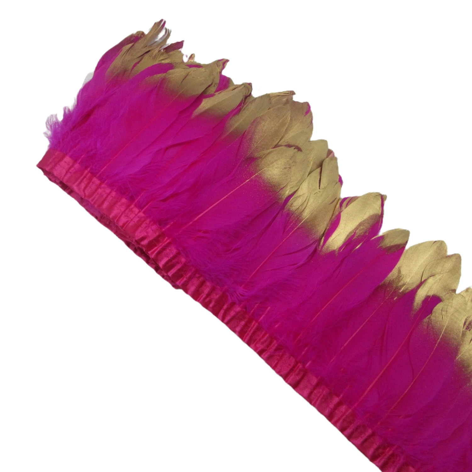 Золото Высокое качество гусиное перо планки Окрашенные гуси ленты 6 8 дюймов/15 20