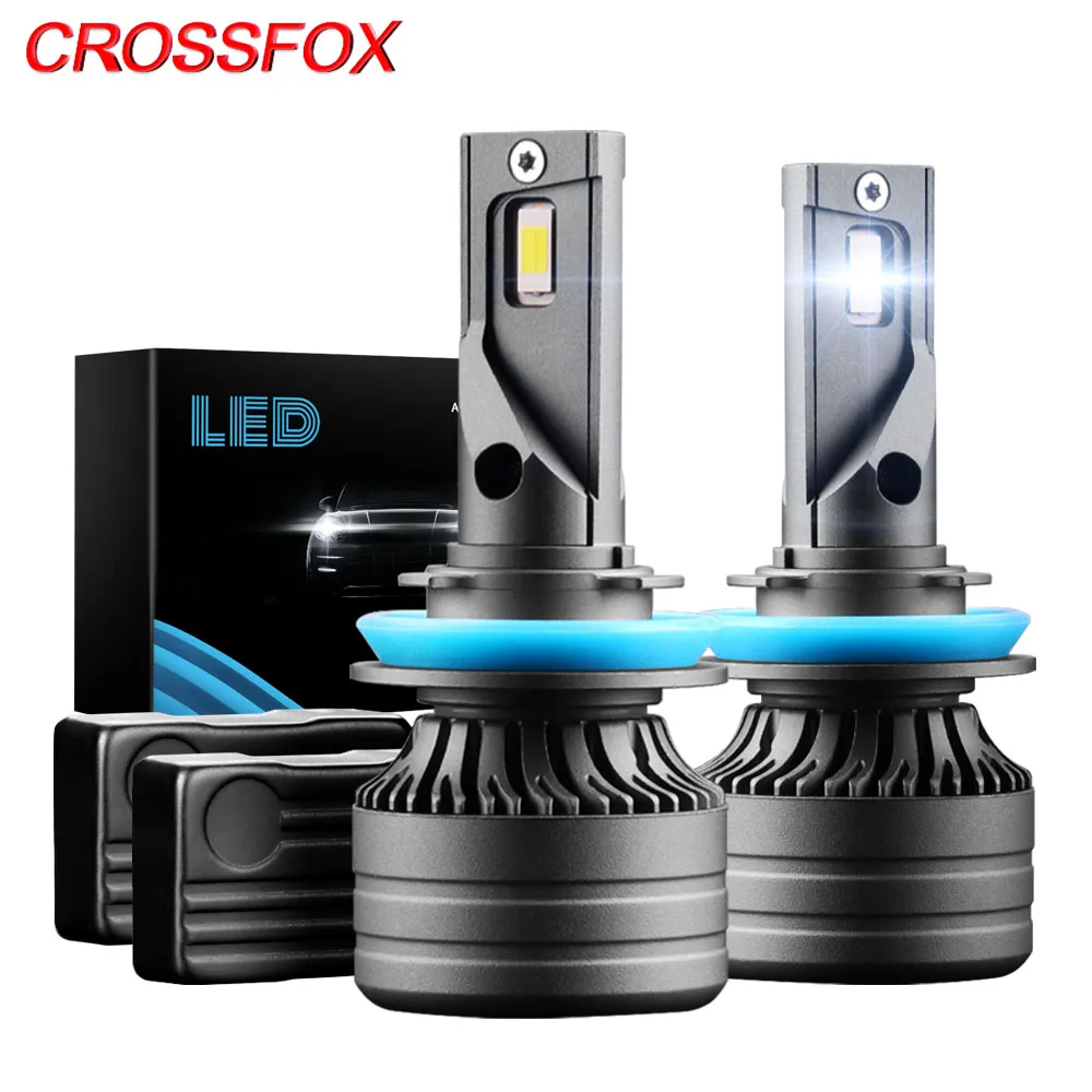 CROSSFOX Canbus H8 H9 H11 LED H7 автомобильные светильник ры лампы HB2 9003 H4 светодиодный H1 9005 HB3
