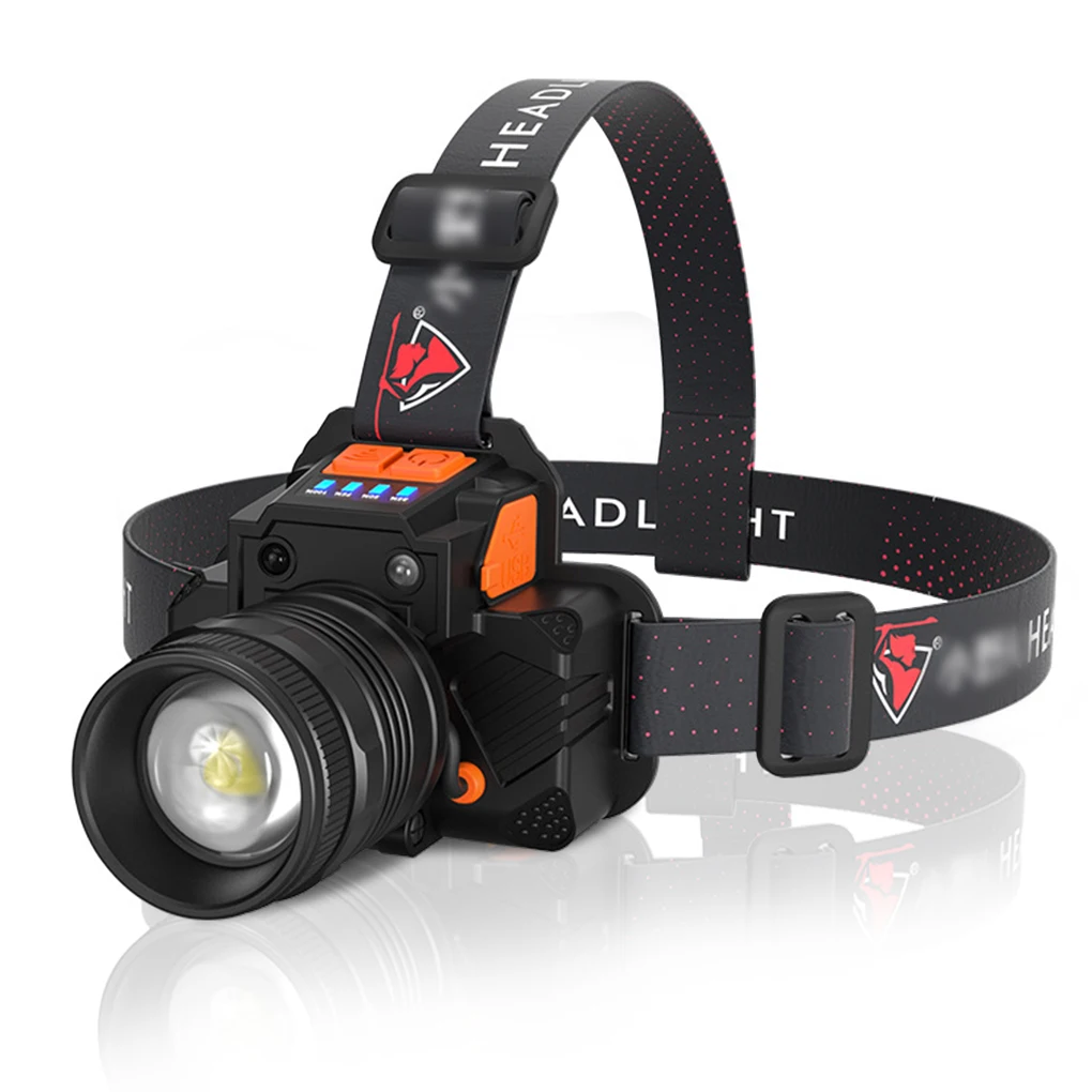 

T8/L9 Headlamp Sensor Headlight Rechargeable Ultra Bright Long Range Focusing Head Mounted Night Fishing Outdoor White Light