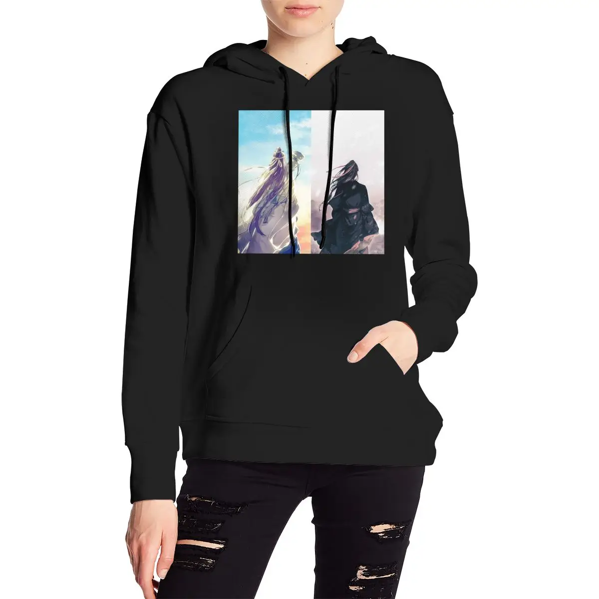 

boy love Anime novelty Print hoody 90s Women Crop Top Dao Mo To Shi The Untamed hoodie Tops Streetwear