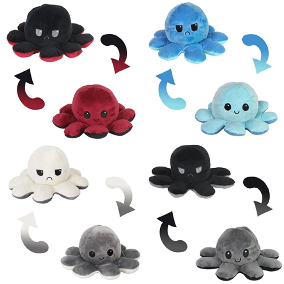 

Flip Double-sided Octopus Flip pulpo Home supplies Stuffed Toy Stuffed Crossing Kids Doll supplies Home Emotional Plush Set Pack