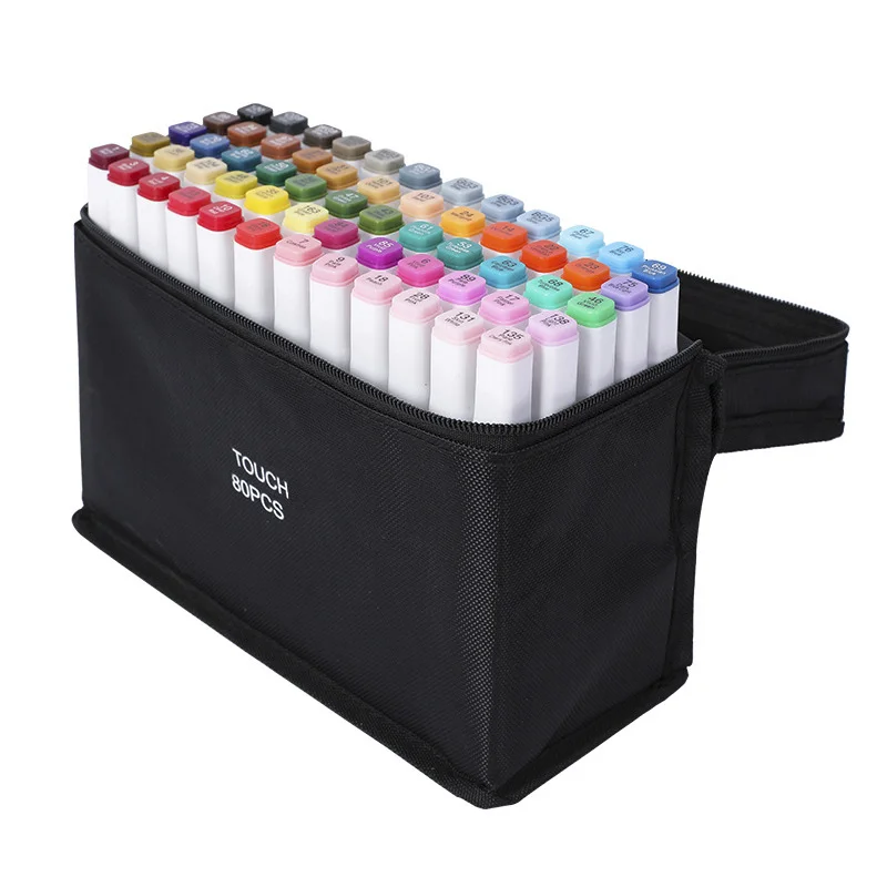 

TouchFIVE Marker Pen Set 30/40/60/80/168Colors Art Sketch Markers Manga Alcohol Based Marker Student Design Drawing Supplies