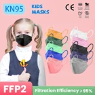10-200pcs Kids Black CE FFP2 Маски для лица Одобренные дети KN95 Защитная маска mascarillas fpp2 nios kn95 mascarillas fpp2 маска