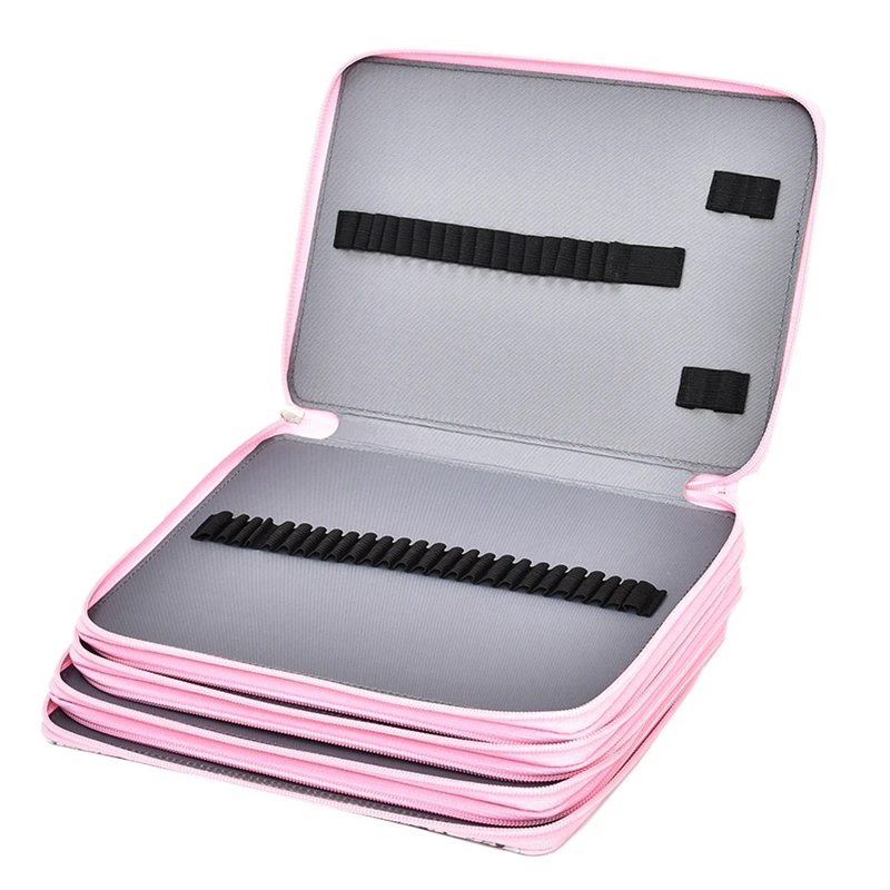

200 Hole PU Pencil Bag Student Stationery Bag Art Painting Storage Bag