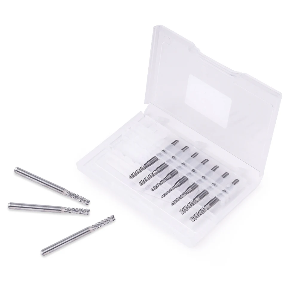 10 шт. торцевая фреза с чпу диаметром 3 175 мини карбид набор фрез для фрезерных