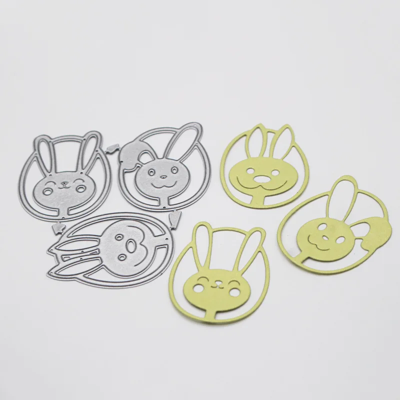 

Circular Rabbit Head Metal Cut Dies Stencils for Scrapbooking Stamp/photo album Decorative Embossing DIY Paper Cards