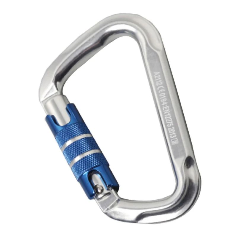 Новый 25KN алюминиевый карабин безопасности альпинизма скалолазание замок d типа