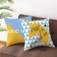 wholesale soft square living room bed decorative yellow throw pillow cover square home sofa white sleep throw pillow cover