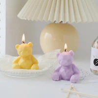 bear shape aromatherapy candle scene decoration handmade scented candles creativity party wedding new year decorations candle