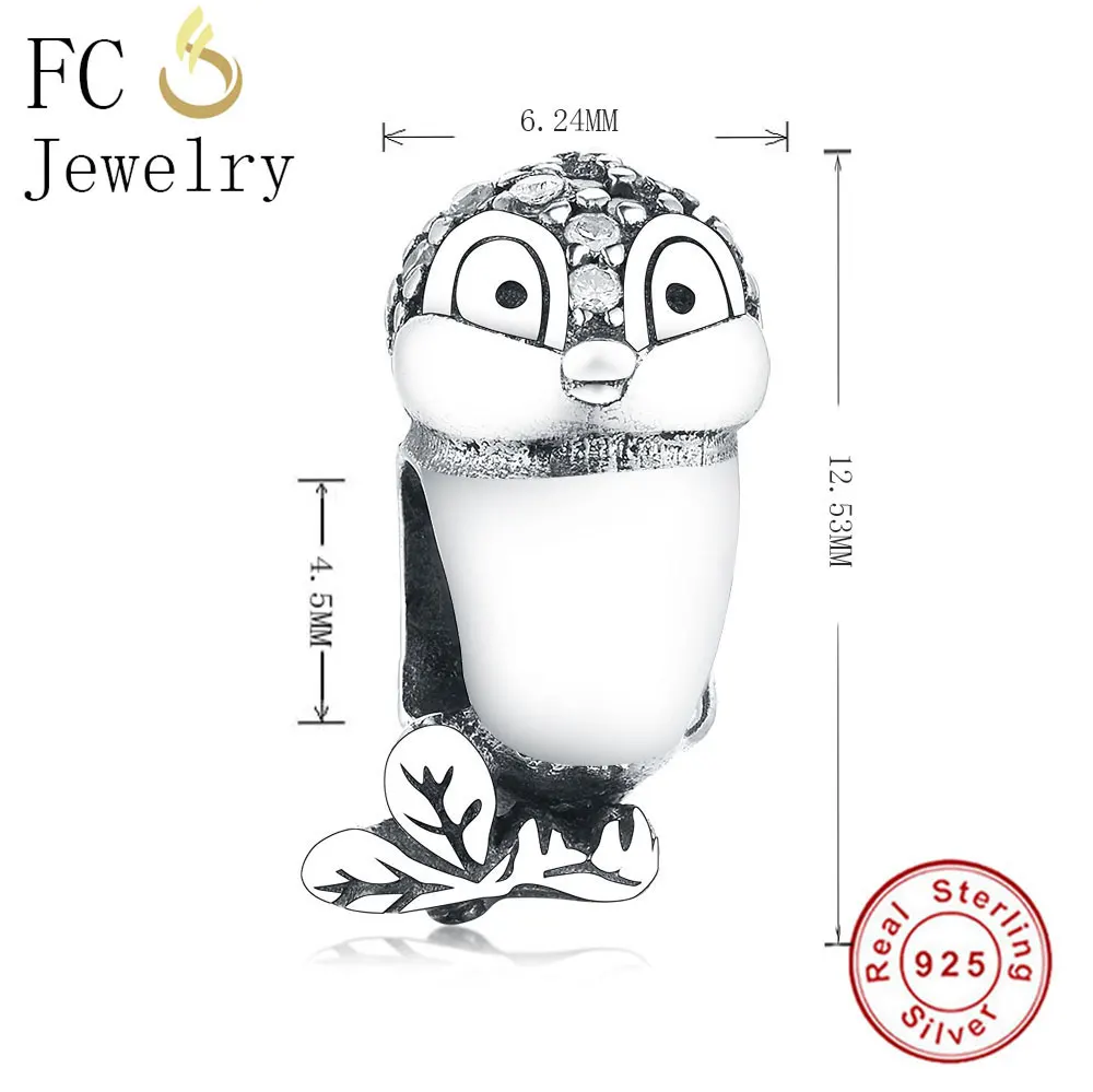 FC Jewelry Fit Original Brand Charms Bracelet 925 Sterling Silver Cartoon Snow White Bird Beads Making Birthday Berloque Gift | Украшения и