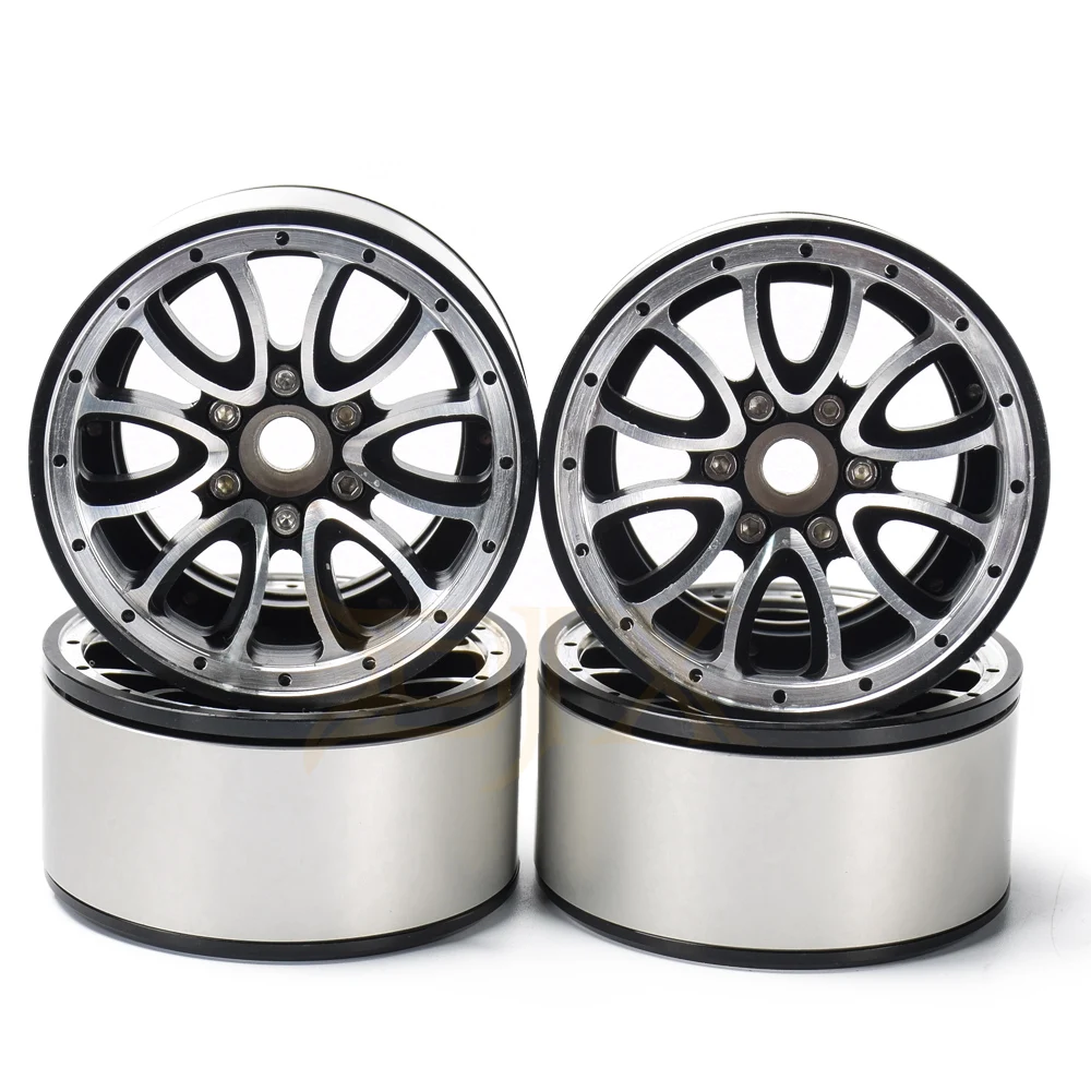 DJX 4 шт. 6 типов спицы 2 дюйма beadlock колесо для 1/10 RC гусеничного автомобиля Axial Wraith SCX10