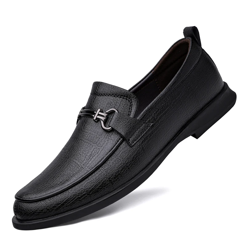 

2021 New Spring Men's Casual Loafers Shoes Split Leather Oxford Comfortable Mocassim Male Soft Classic Social Slip-On