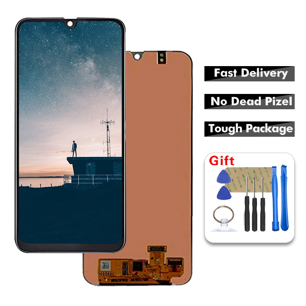 AMOLED ЖК-дисплей для samsung-Galaxy A20 A205F/DS A205F A205FD A205A дисплей экран дигитайзер сенсорная панель стекло сенсор сборка часть