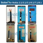 ЖК-экран для Nokia 8,1 7,1 6,1 5,1 3,1 2.1, ЖК-дисплей для Nokia 8,1 X7, ЖК-дисплей в сборе, сенсорный экран, дигитайзер, протестирован, рабочий