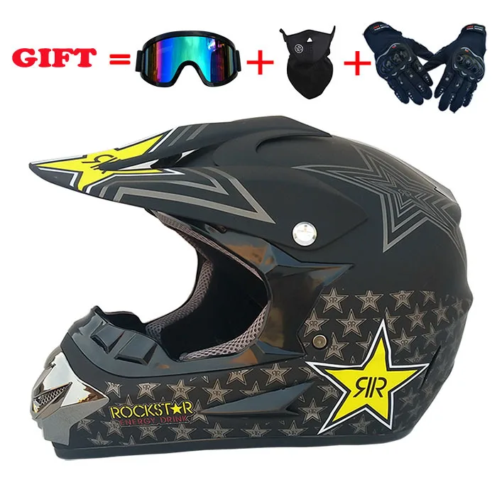 

Motorcycle cross-country helmet four season helmet men's mountain bike small cross-country helmet full helmet goggle mask gloves
