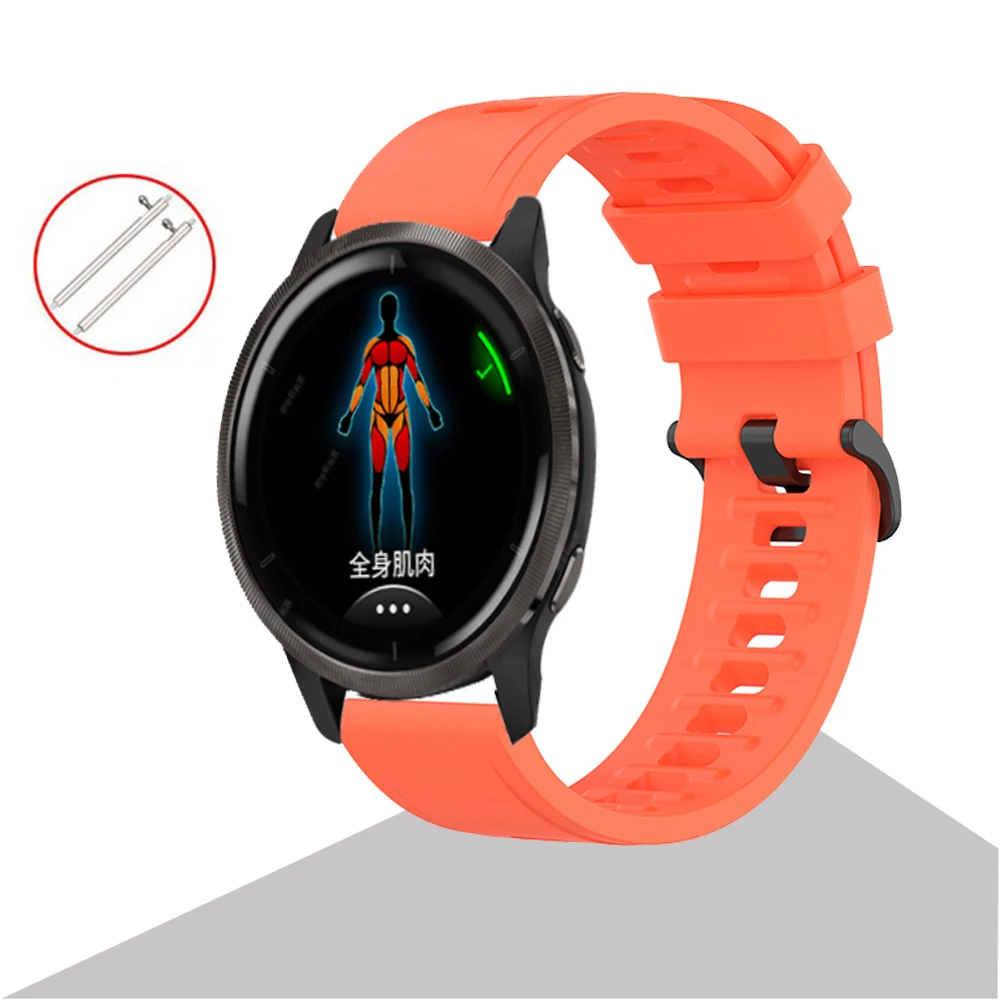 

for Garmin Venu/Venu 2/Vivoactive 3 4 Silicone Watchband Strap Band Smart Watch Bracelet Sport Wristband Venu SQ Correa