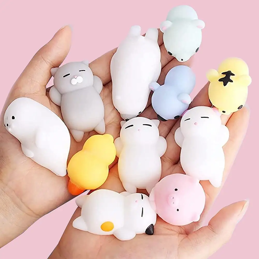 

25pcs/lot Baby Squeeze Animal Toys Sensory Squishing Antistress Ball Cute Pig Star Cat Toys Funny Gift mochi Toys For Kid