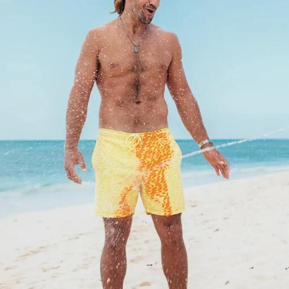 Летние мужские шорты для плавания чувствительные к температурам меняющие цвет