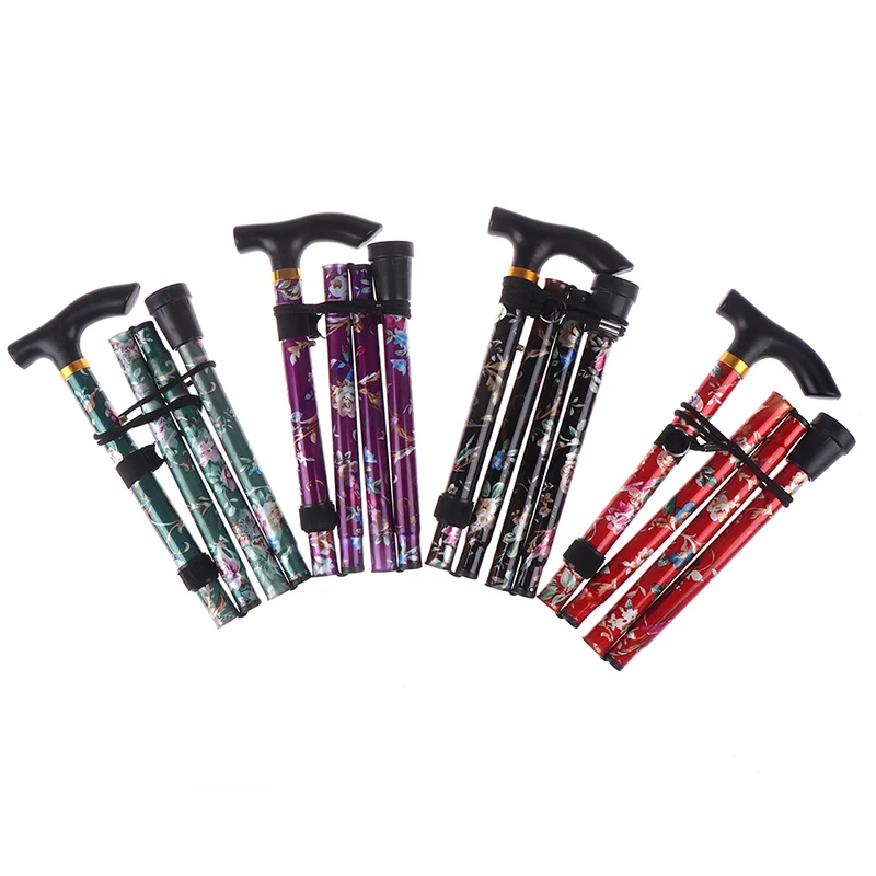 5-Section Outdoor Fold Trekking Poles Printed Walking Stick For Hiking Naturehike Antishock Or Elderly | Спорт и развлечения