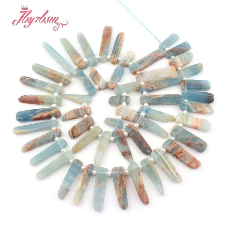 5x10-7x33mm Charoite опал, кварц, Агатовая палочка рыхлый натуральный камень бусины для DIY для изготовления украшений ожерелья Браслет серьги 15" - Цвет: Quartz