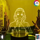 Светодиодная лампа Токийский Мстители Mikey для детской спальни Декор Ночной светильник подарок на день рождения стол аниме Токийский Мстители 3d светильник