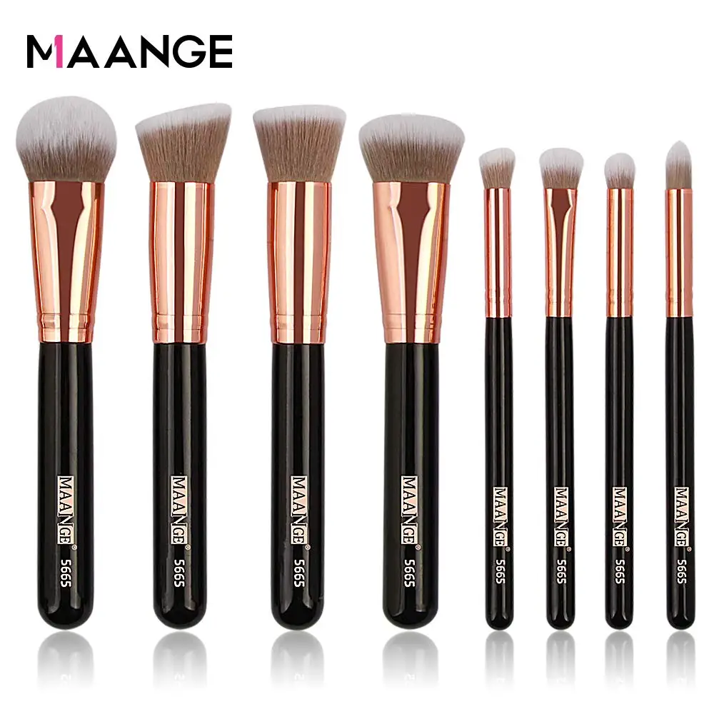 MAANGE Pro 6/8/10 шт./партия кисти для макияжа мягкие синтетические волосы деревянная ручка основа Пудра Тени для век Красота Макияж инструменты Новинка