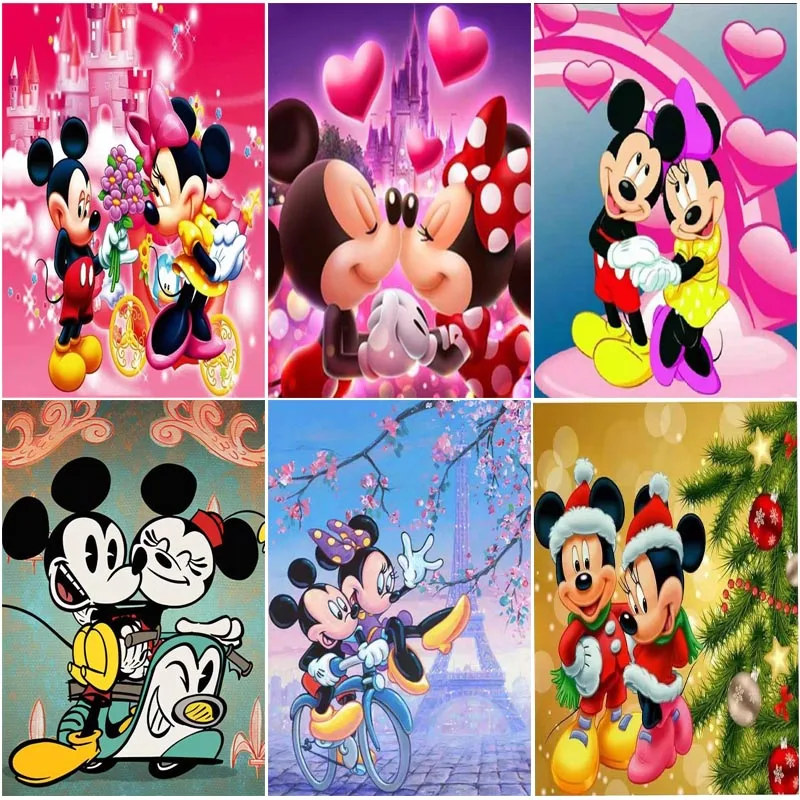 

Disney DIY Diamond Painting Full Square/Round Diamond Embroidery Mosaic Gift Minnie Series Handwork