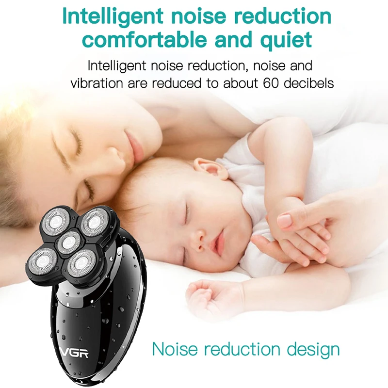 Электробритва мокрый сухой уборки для Для мужчин бритва Перезаряжаемые лысый