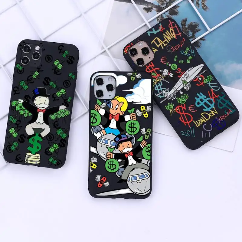 

Cartoon Dollars M-Monopolys Phone Case for iphone 13 12 11 Pro Mini XS MAX 8 7 Plus X 2020 XR cover