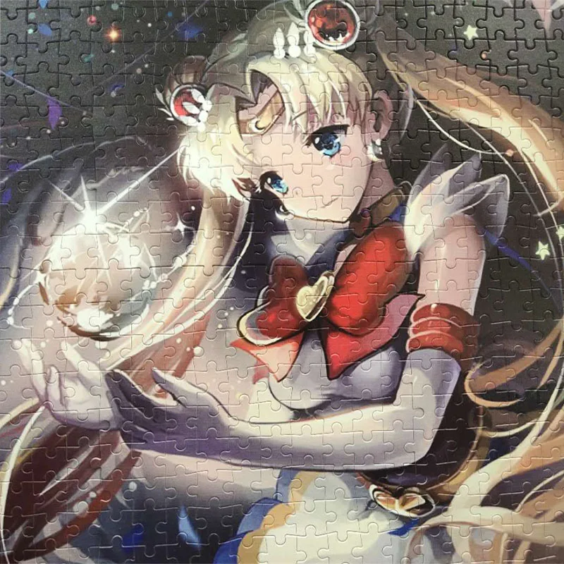 

1000pcs / Set Sailor Moon Puzzle Tsukino Usagi Cosplay Unzip Puzzle Anime Wooden Toy DIY Props Gift