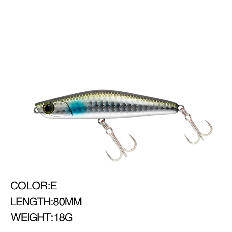1 Pcs 18g 80mm Fishing Lures 2020 Sinking Whopper Plopper Hard Plastic Pencil Bait Wobbler Trout Tackle Accessaries 9044