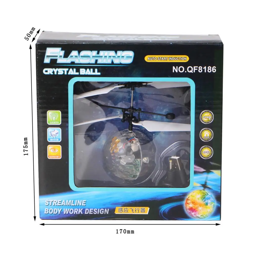 

Flash Flying Ball Infrared Induction Colorful LED Disco RC Helicopter kids Toy