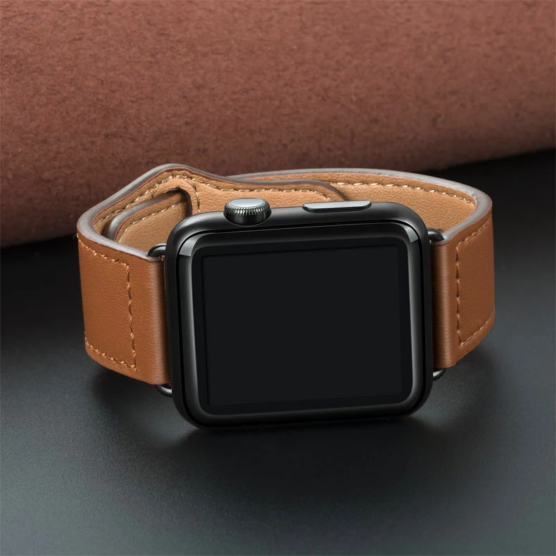 Из натуральной кожи петлевой ремень для apple watch, ремешок 42 мм 44 мм apple watch 4 5 38 мм 40 мм, для iwatch, версия 3, 2, 1, correa, сменный Браслет