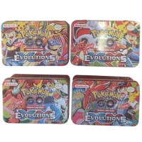 42 stks set pokemon cards iron box takara tomy battle games hobby hobby collectibles game collection anime cards for children