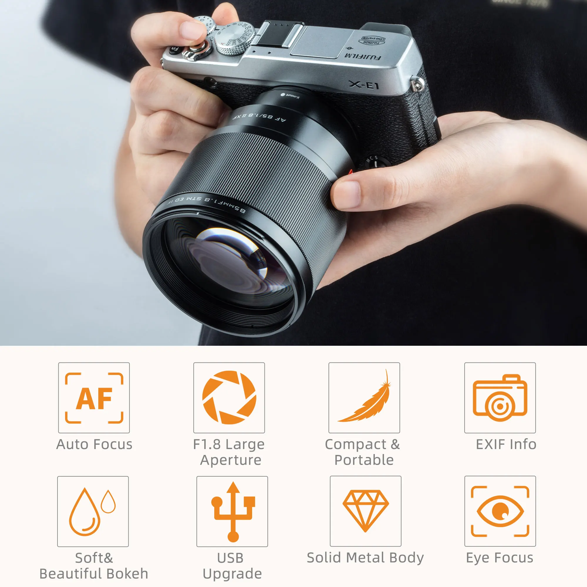 VILTROX AF 85 мм F1.8 XF-Mount Mark II STM объектив с автофокусом и фиксированным фокусом для