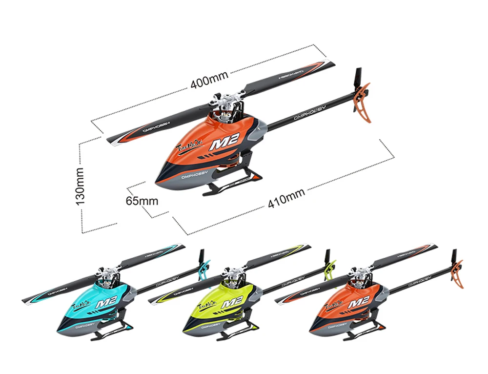 OMPHOBBY M2 6CH 3D Flybarless двойной бесщеточный двигатель прямой привод RC вертолет BNF с 4 в 1 Контроллер полета