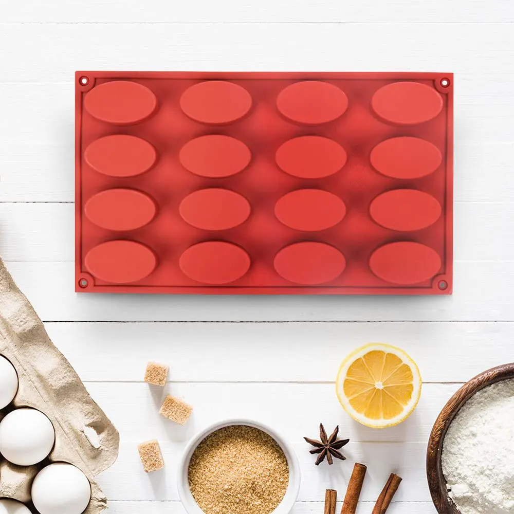 Овальная силиконовая форма для выпечки маффинов капкейков|baking mould|muffin silicone traycupcake