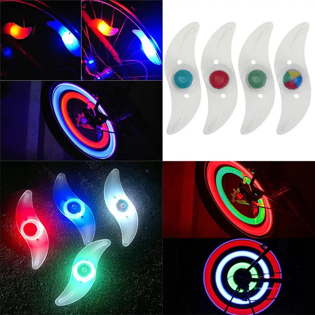 

4pcs Bicycle Wheels Lights Waterproof Bike Spoke Light LED Neon Tire Flash Lamp Riding Accessories Reflectors For Bicycle